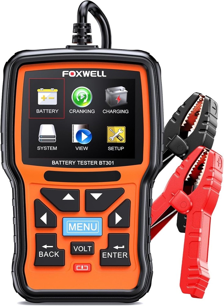 FOXWELL BT301 Battery Tester Load Drop Charging System Checker Analyzer Tool 12V