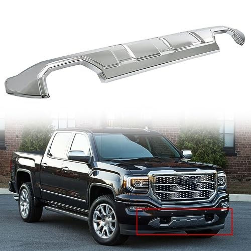 Plastic Front Bumper Lower Valance Chrome Replacement for 2016-2019 Sierra
