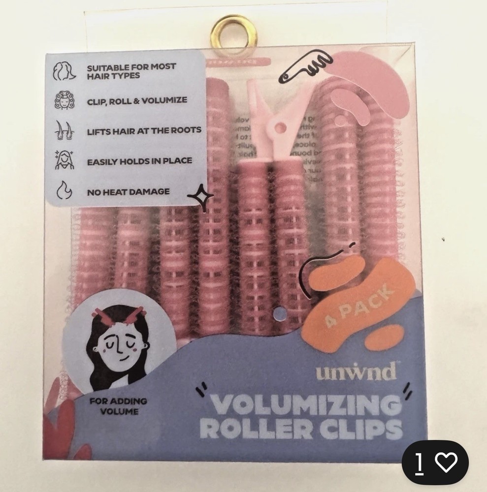 Hair Roller Clips Volumizing 4 Pack No Heat Damage for adding Volume