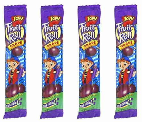 Jovy Fruit Roll Snacks - Grape (48 Packets per Order) - Perfect for Snacks