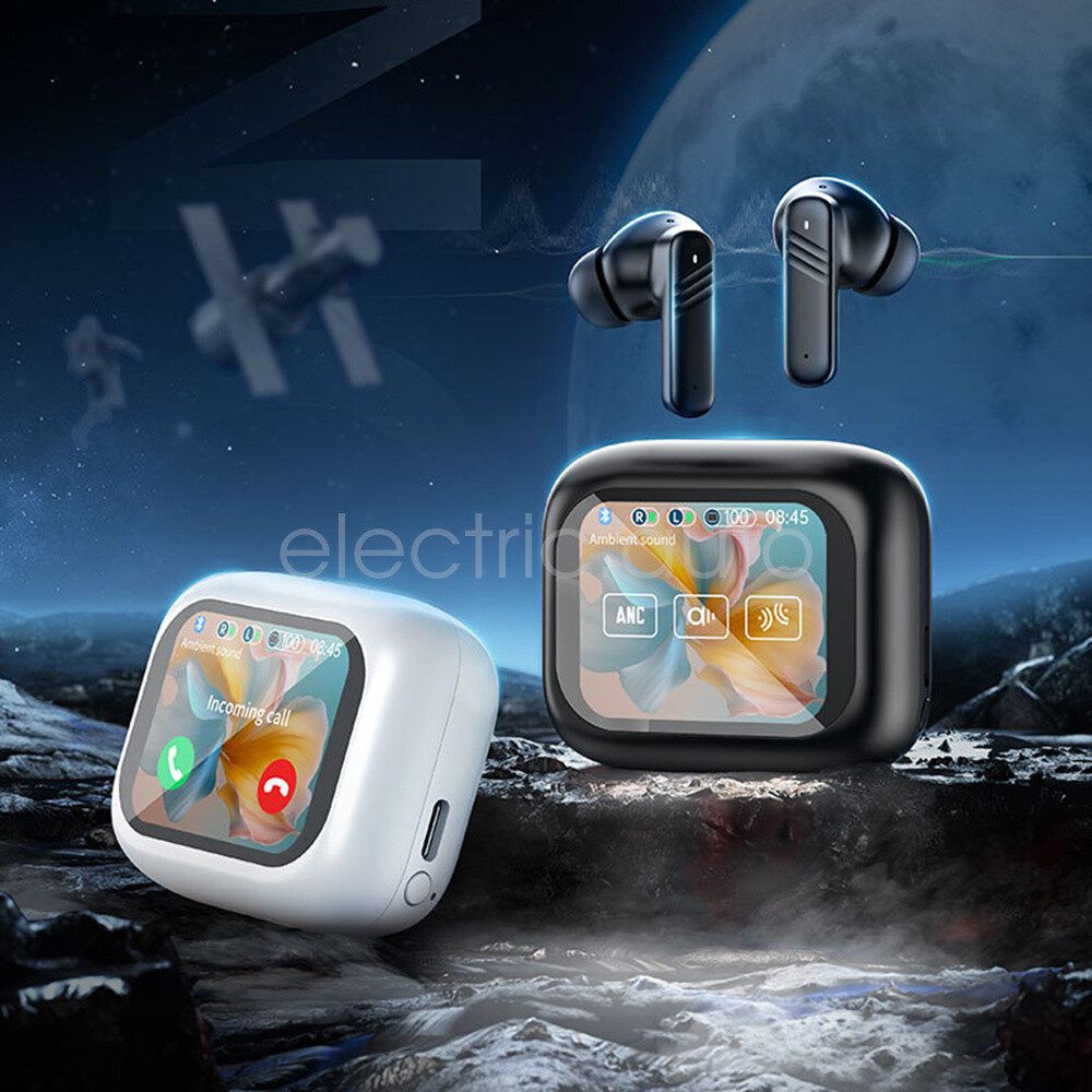 Bluetooth 5.4 Earphone Full Touch Screen TWS Wireless Earbuds Noise Reduction
