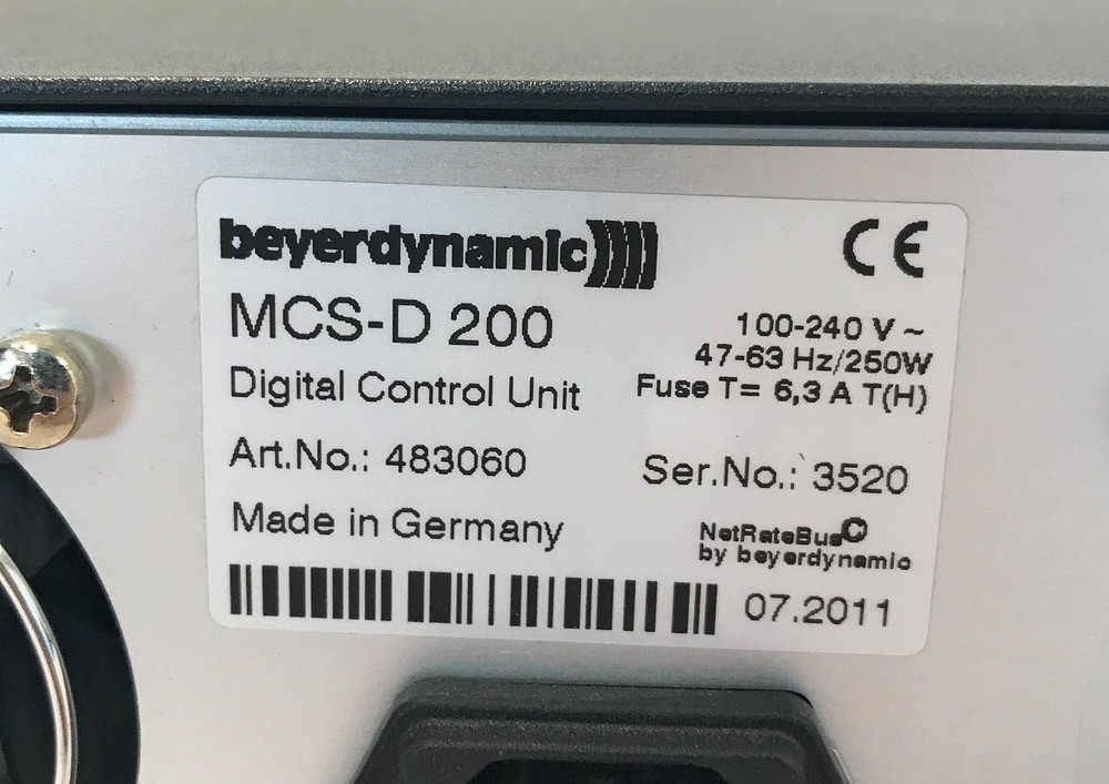 Beyerdynamic MCS-D 200 Digital Conference System Control Unit Rackmount Audio