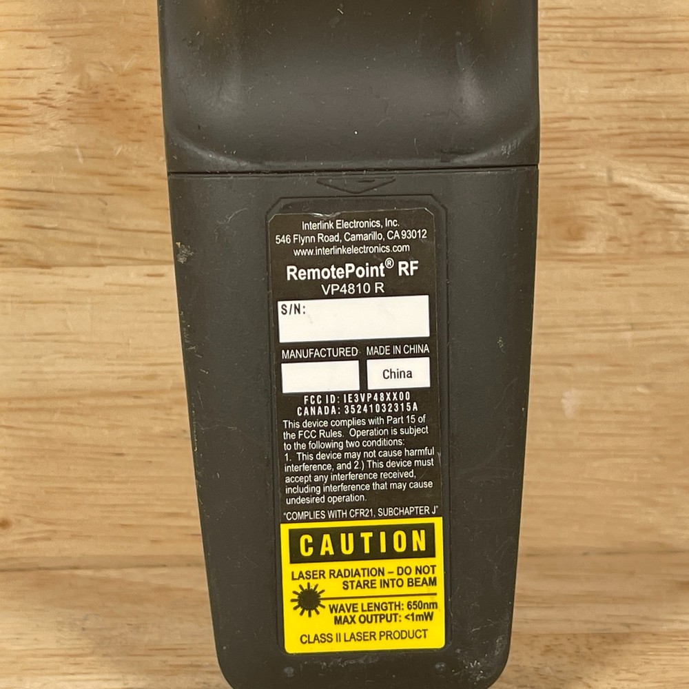 Interlink Electronics VP4810-R Interactive RF Software Included Laser Pointer