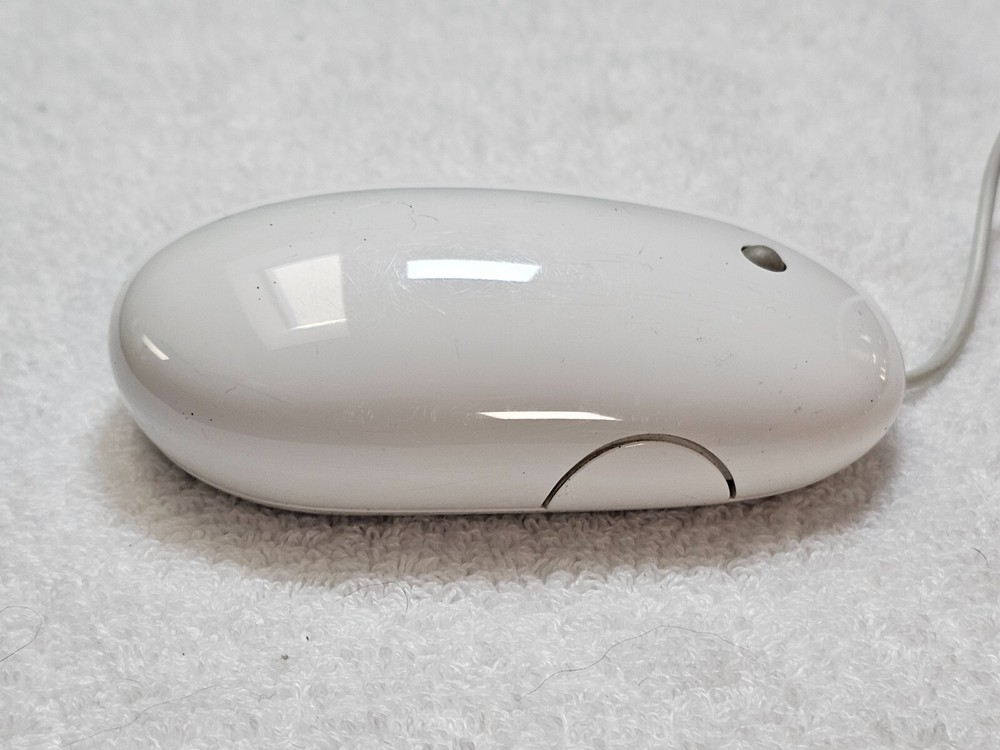Apple Mighty Mouse * Model A1152 * Mac Pro White Optical USB Wired Works
