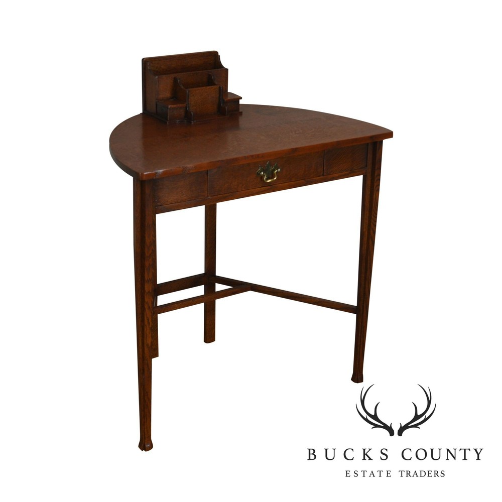 Mission Oak Half Round Desk