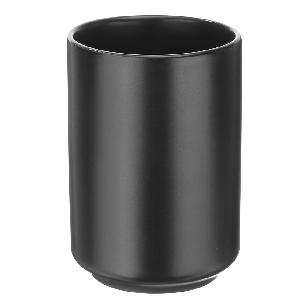 Japanese Ceramic Tea Cups Simple Solid Color No Handle Ceramic Tea Mugs, Black
