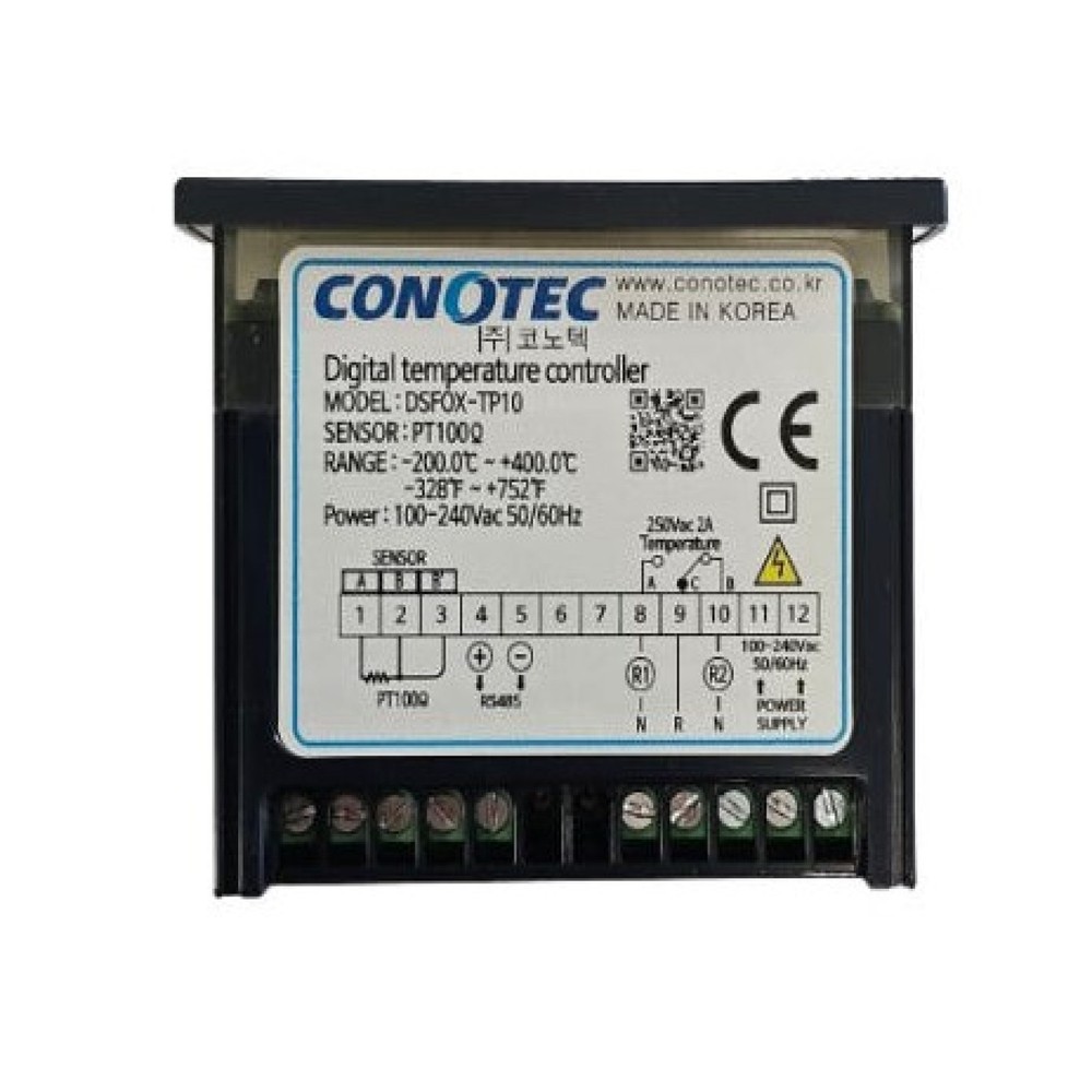 Conotec DSFOX-TP10 Digital Temperature Controller PT100Ω 1Relay 100~240VAC