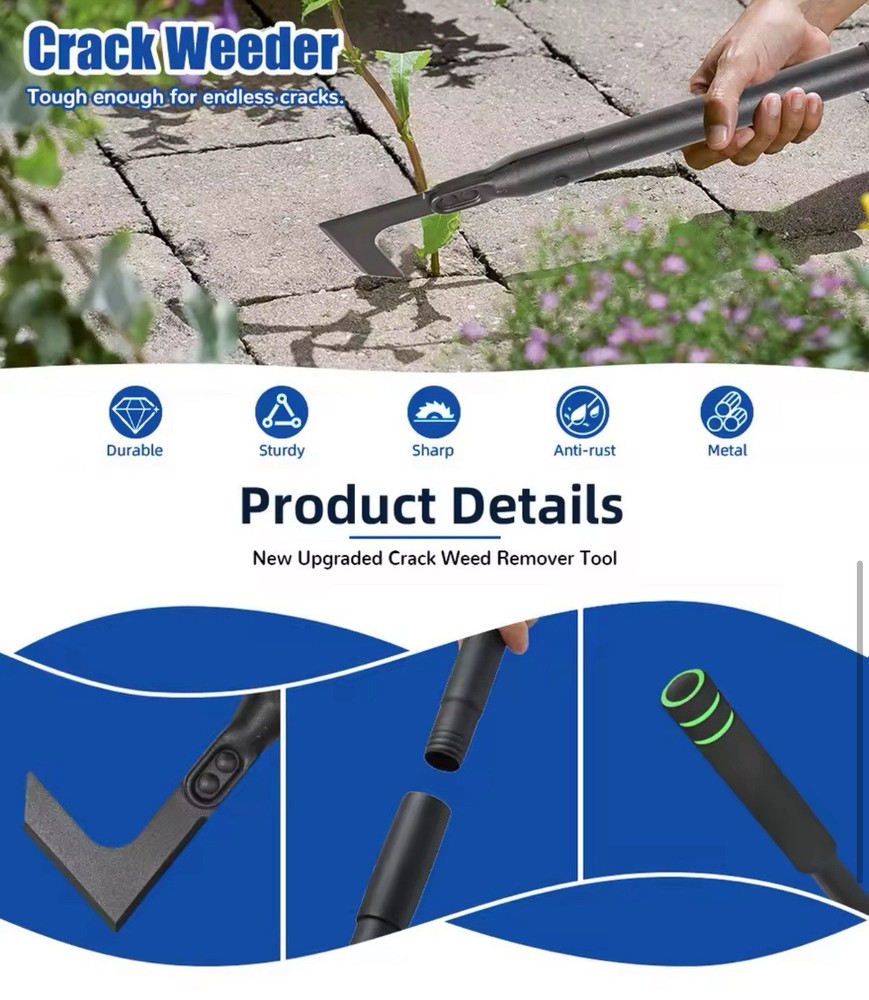 Crack Weeder Tool Long Handle Weed Remover Garden Crevice Tool