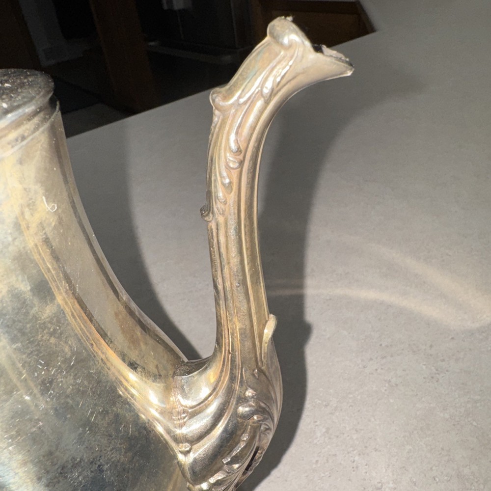International Silver Company Footed Pitcher With Hinged Lid