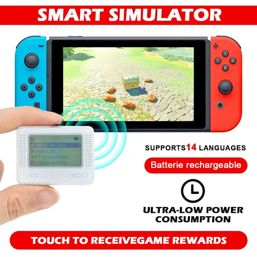 Amiibo NFC Tag Emulator Bluetooth-Compatible Emulator for Nintendo Switch 1 & 2