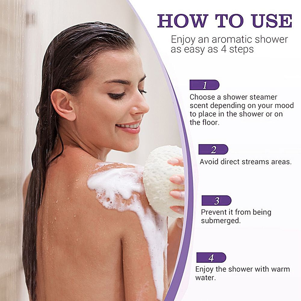 Shower Steamer 12 Pieces Slow-Release Shower Aromatherapy Sheets