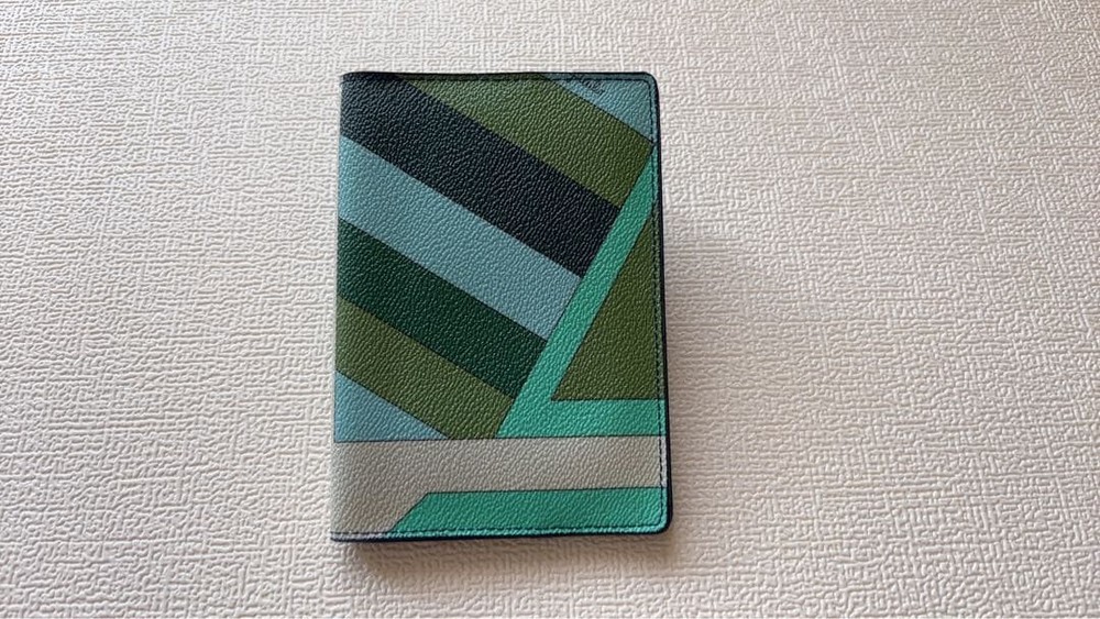 Emilio Pucci Passport Case Multicolor Geometric Pattern Women's From Japan