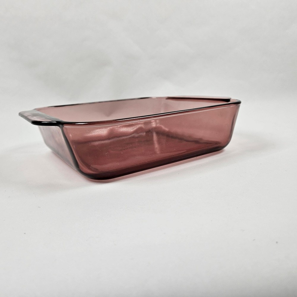 Pyrex Vintage 8 Inch Cranberry Baking Dish