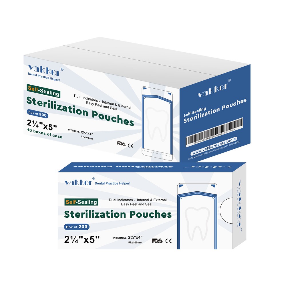 4000pcs 2.25" x 5" Self Sealing Dental Sterilization Pouches, Sterilizer Bag