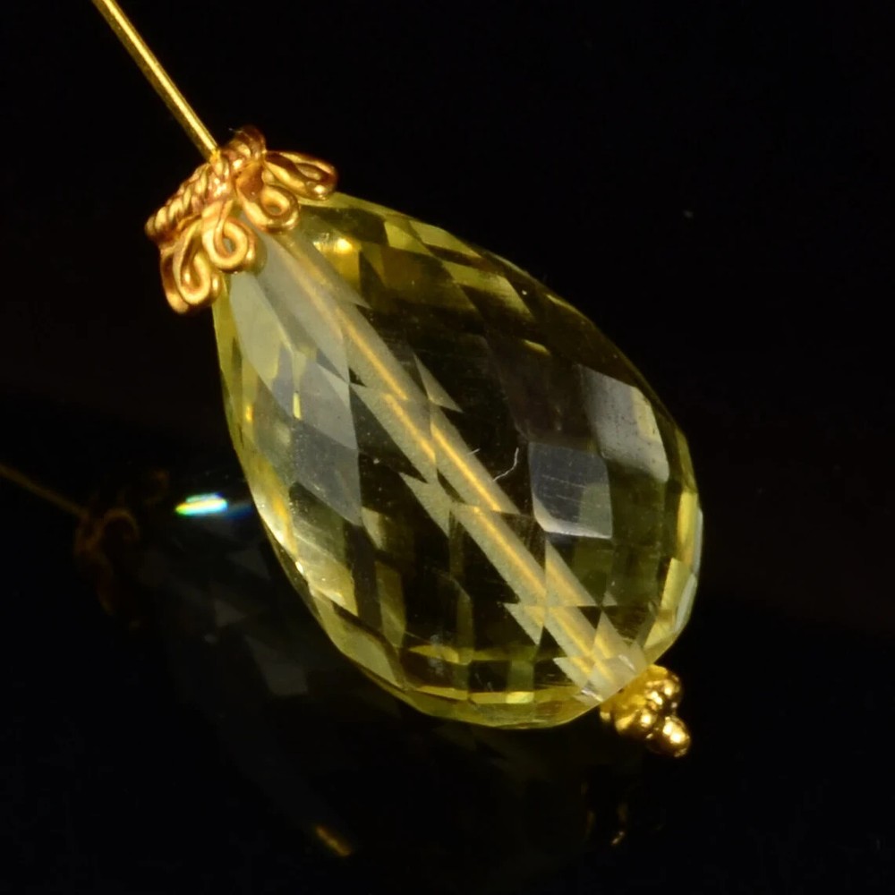 4.5mm 18k Solid Yellow Gold Petite Bead Cap Finding (2) or (10)