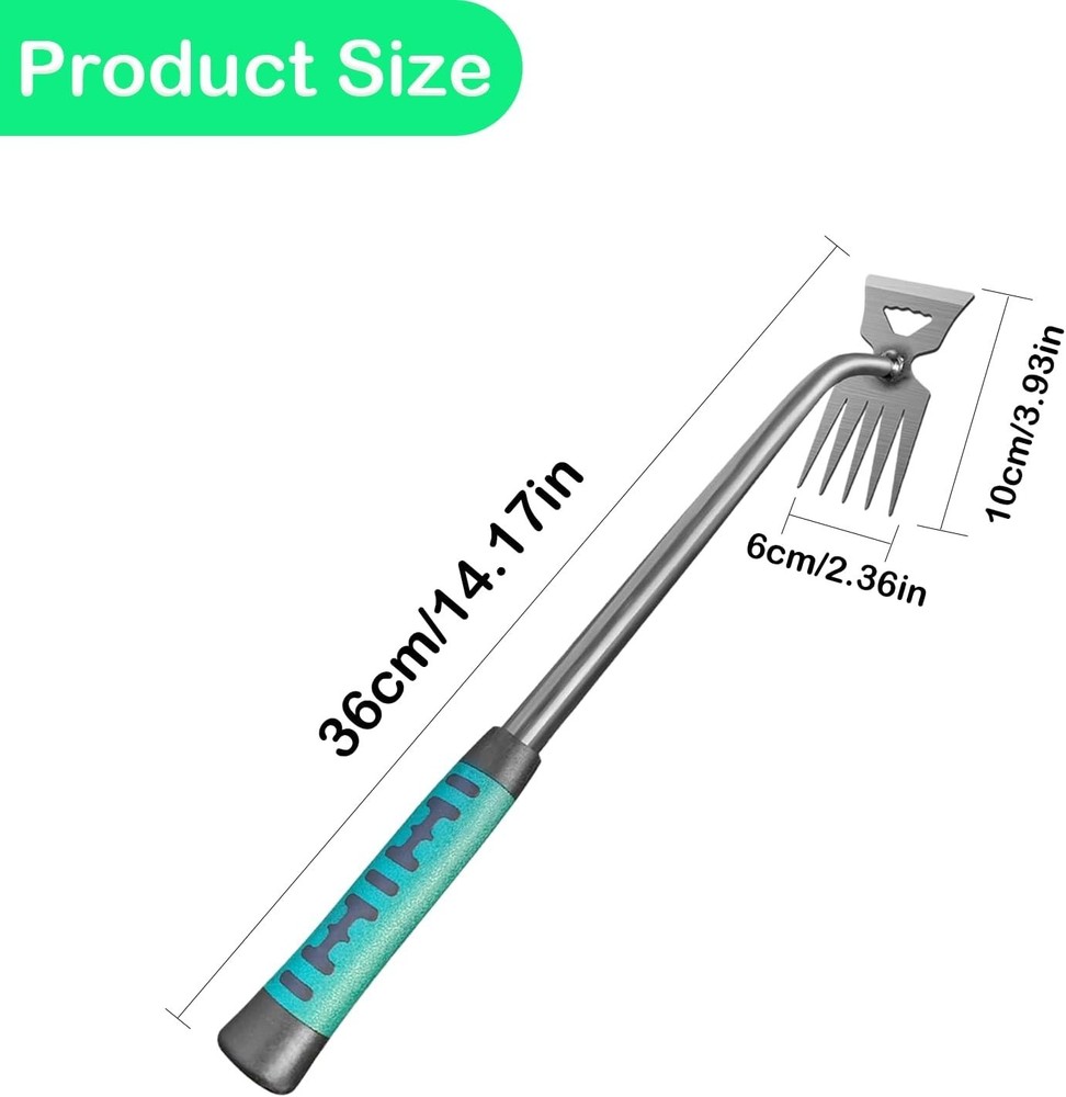 2Pcs Weed Puller Tool, Weeding Artifact Uprooting Steel Hand Weeder Tool,Garden