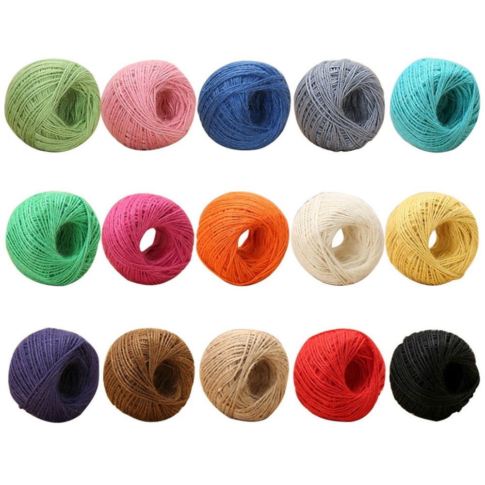10 Pcs 25 M Jute Twine Rope Thick Decorative String for Gift Wrapping