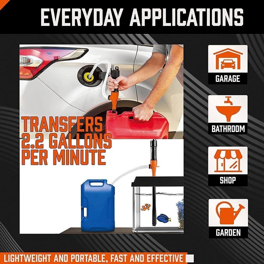 2.2GPM Automatic Transfer Pump - Lightweight Design, Battery-Powered Convenience