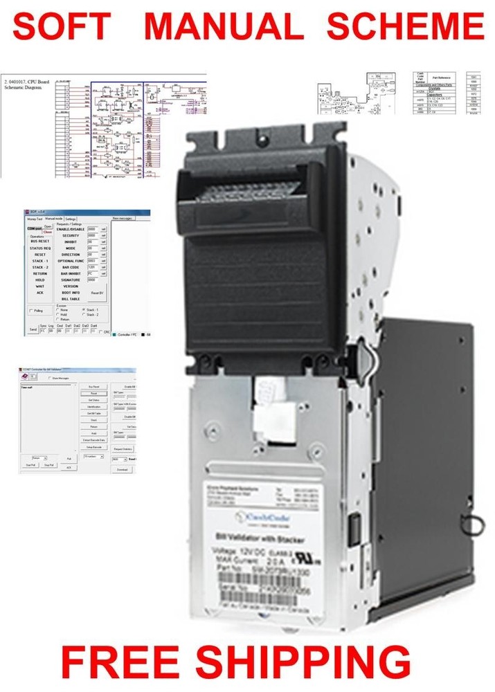 Cash Code CPi SM Bill Acceptor Note Validator MANUAL SOFT SCHEME CIRCUIT