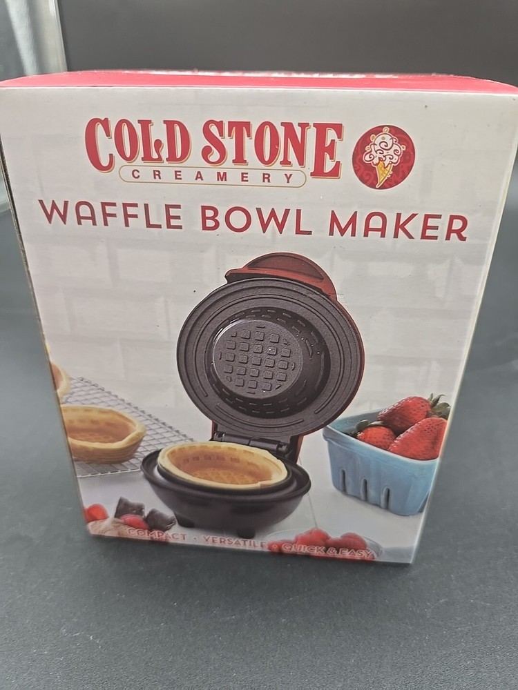 Cold Stone Creamery Waffle Bowl Maker Non-Stick Compact Versatile Quick & Easy