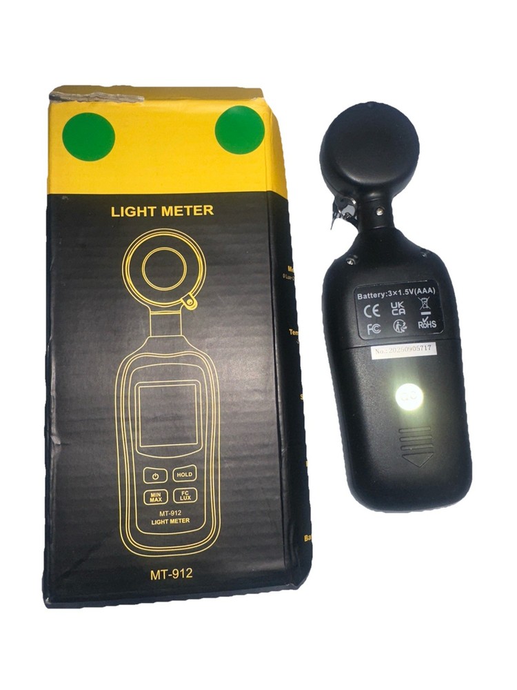 Light Meter Digital Illuminance Meter Handheld Ambient Temperature Measurer, ...