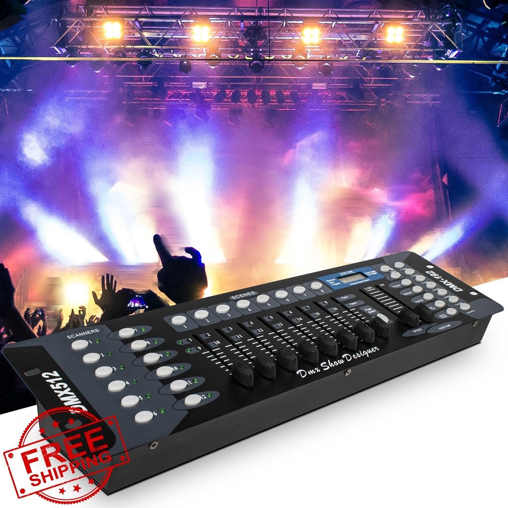 SHEHDS 192 Channel DMX Controller DJ Stage Light Console LCD