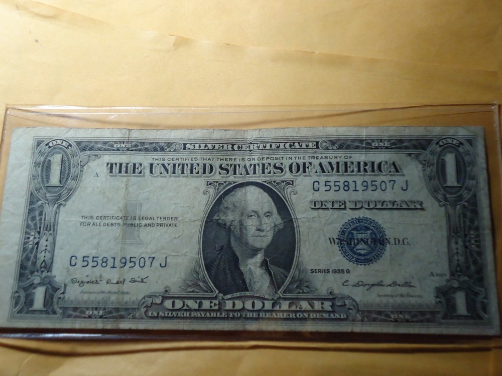 Silver Certificate 1935 Blue Seal One Dollar