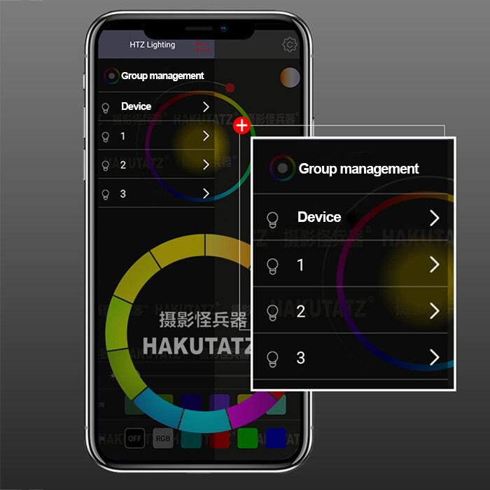 Hakutatz Pocket Size AW RGB LED Light iOS Android Apps Control Video Vlog Effect
