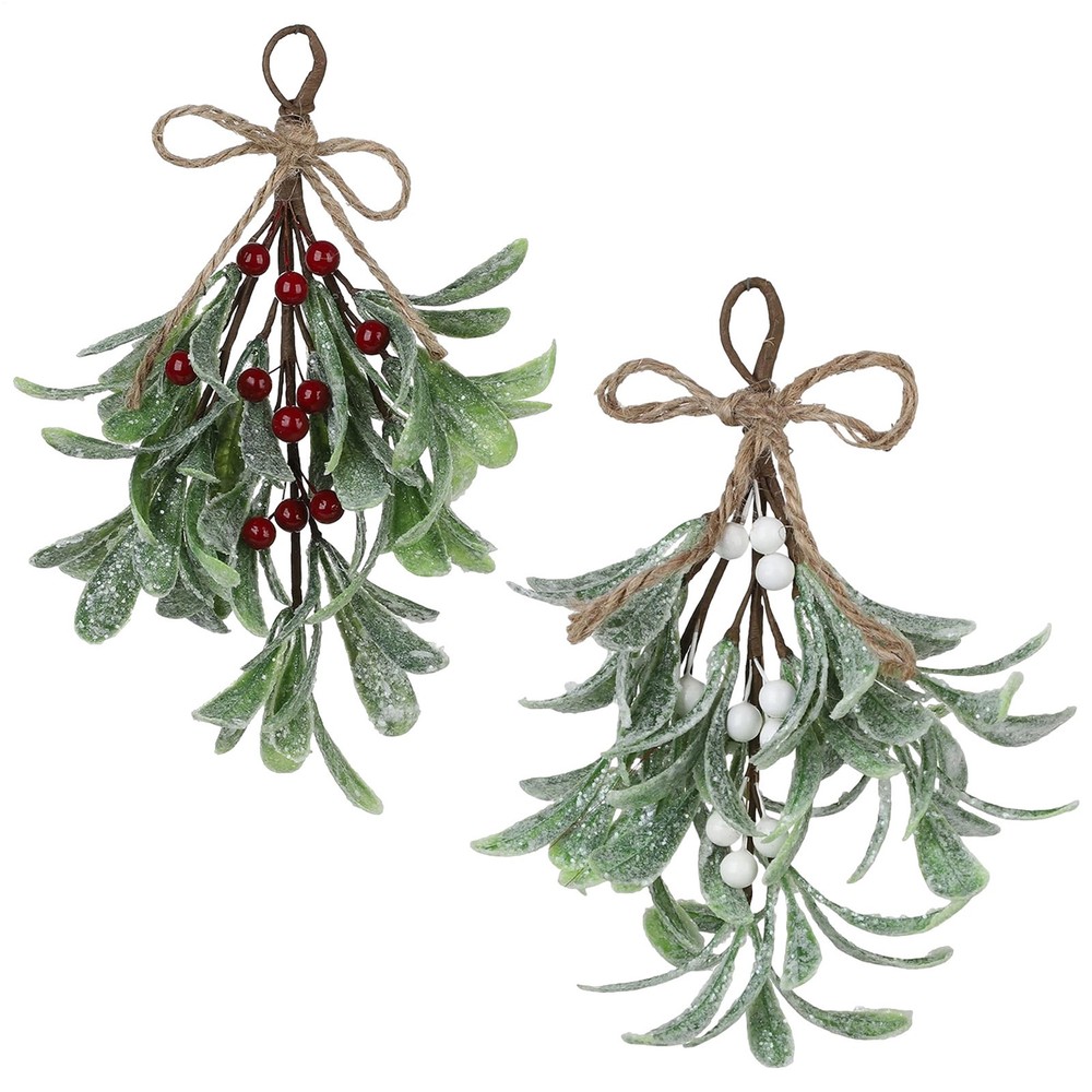 Artificial Mistletoe with Hanging String Rope