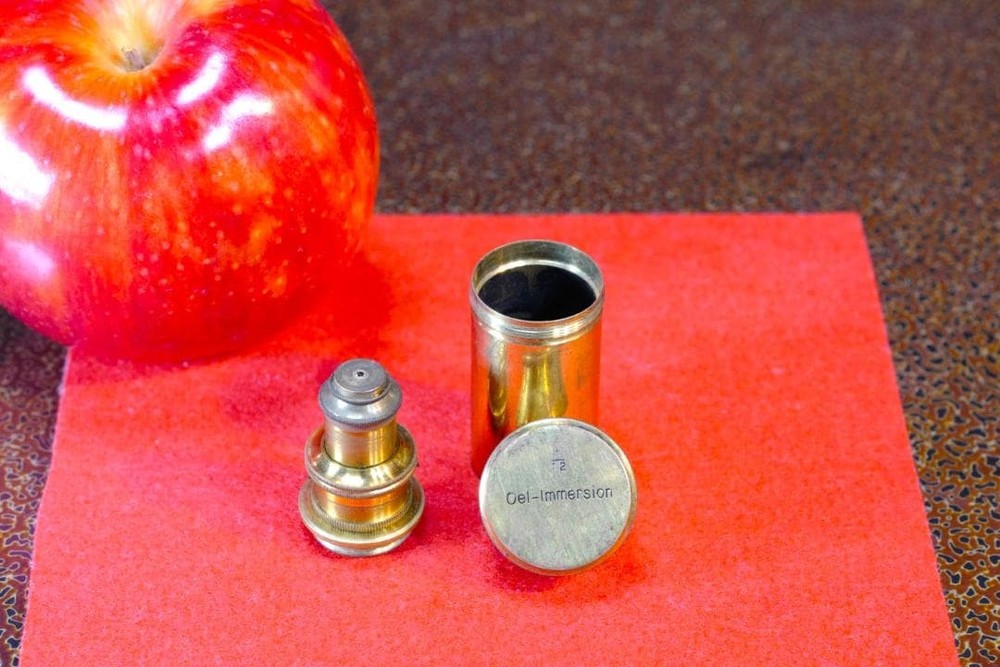 microscope antique collectible Objective Lens "Nachet 1/12 Immersion "