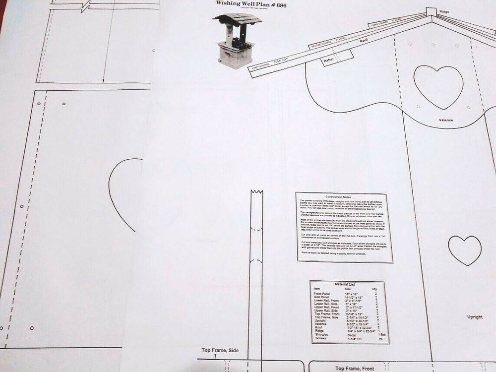 Blueprint Plan To Make Backyard Wishing Well Planter