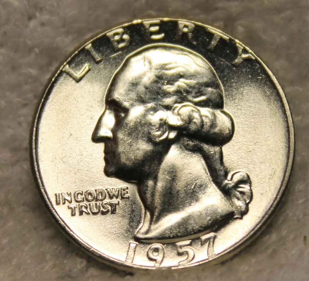 1957 uncirculated washington quarter