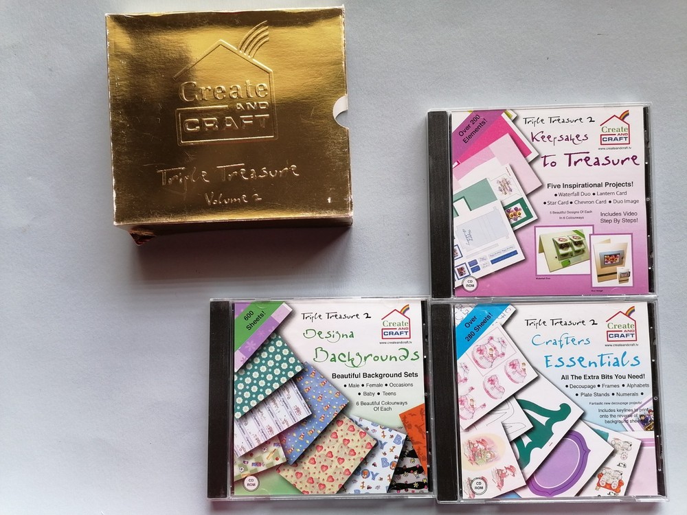 TRIPLE TREASURE Volume 2, Craft CD, 3-disc set - Create and Craft