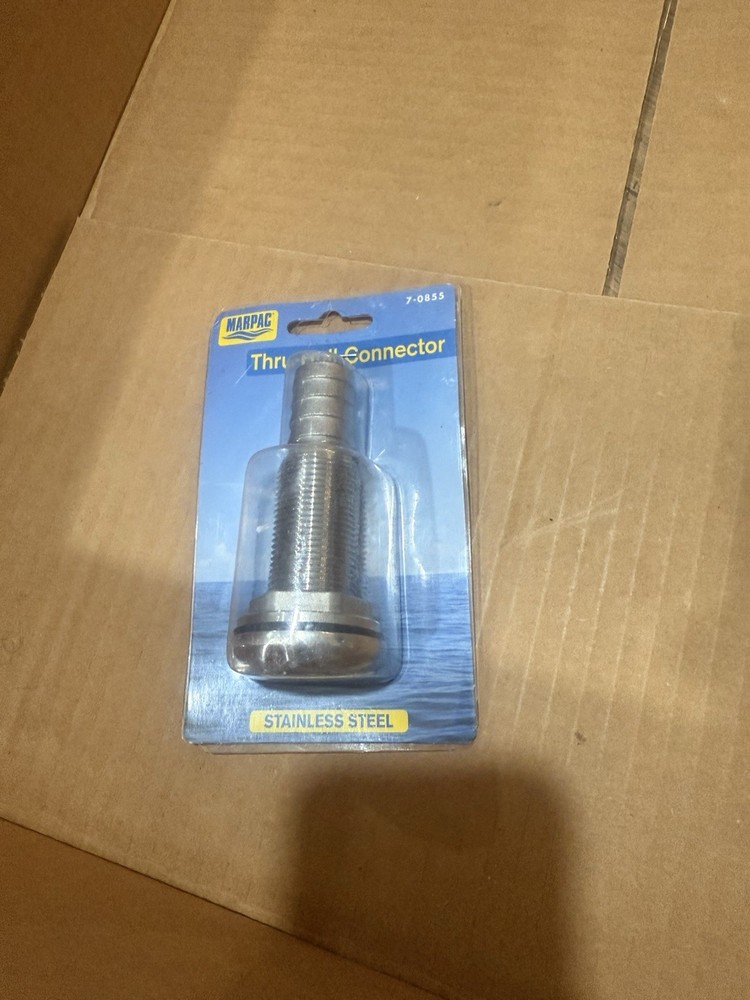 Marpac 7-0855 Stainless Steel Thru Hull Connector 3/4 Hosex4"Long