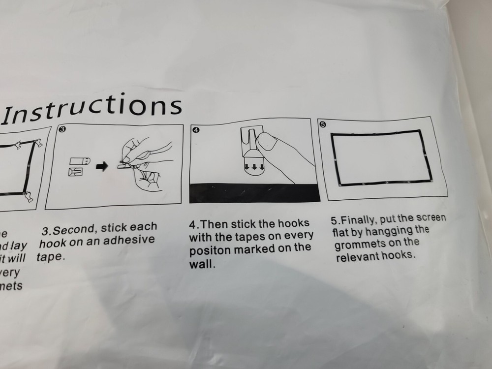 WEWATCH Simple Projection Screen 100 inch 16:9 Foldable Portable