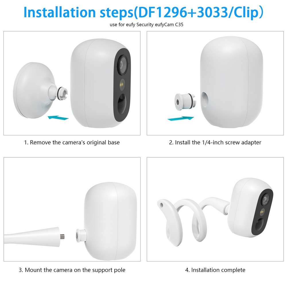Flexible Mounting Bracket for eufy Security eufyCam C35 (1 Pack)