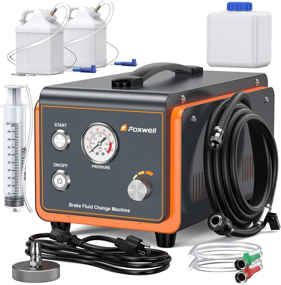 Foxwell RT1000 Auto Brake Bleed Machine with Tools - Complete System Bleeder Kit