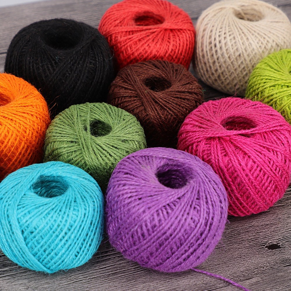10 Pcs 25 M Jute Twine Rope Thick Decorative String for Gift Wrapping