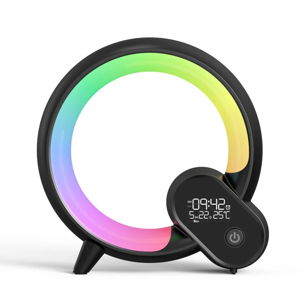 Creative Q Light Analog Sunrise Digital Display Alarm Clock Bluetooth Audio Inte