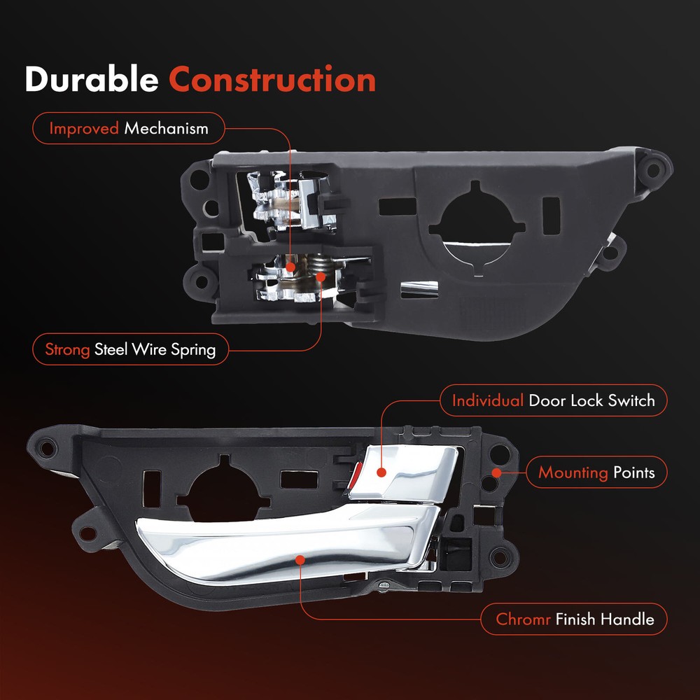 Front Passenger Chrome Interior Door Handle for Hyundai Veloster 2012 2013-2017