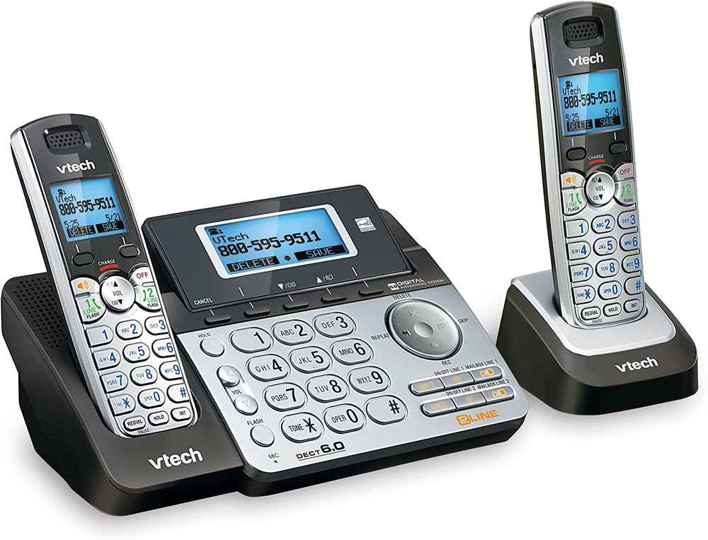 VTech DS6151 Dect 6.0 2 Line Phone system with 2 Handsets DS6151-2 CALL BLOCKIN