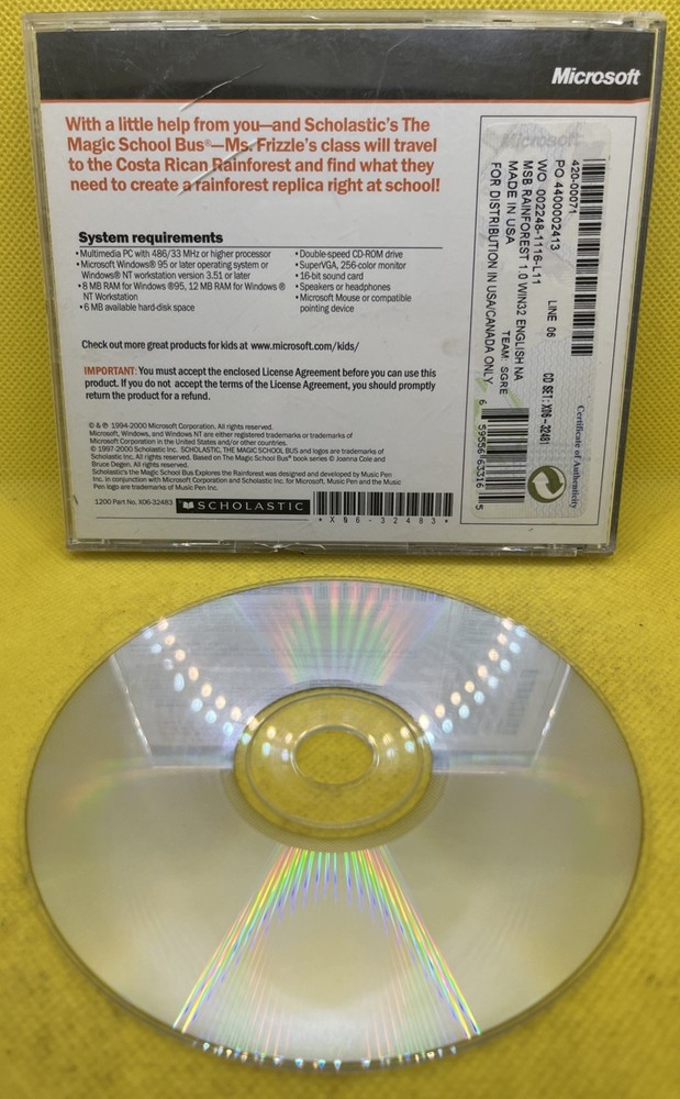 Scholastic's The Magic School Bus Explores The Rainforest & Solar System (PC)