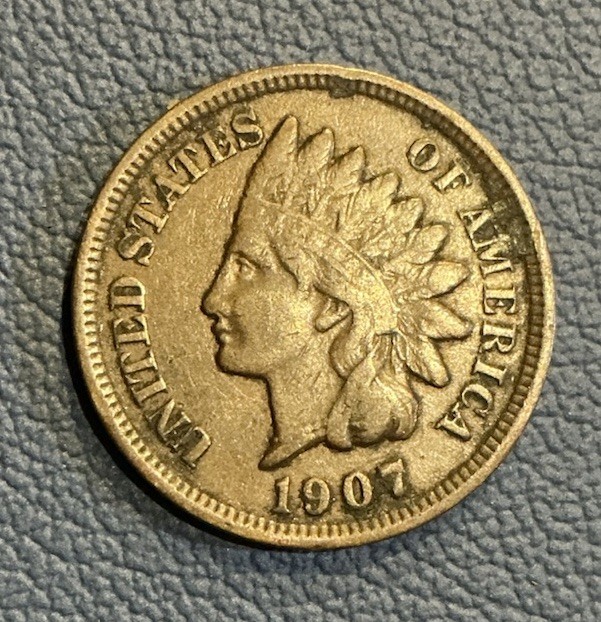 1907 Indian Head Cent - Vintage Copper Cent