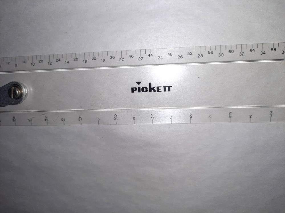 Pickett 12" Plastic Drafting Scale; 1/8, 1/4, 1/2, & 1