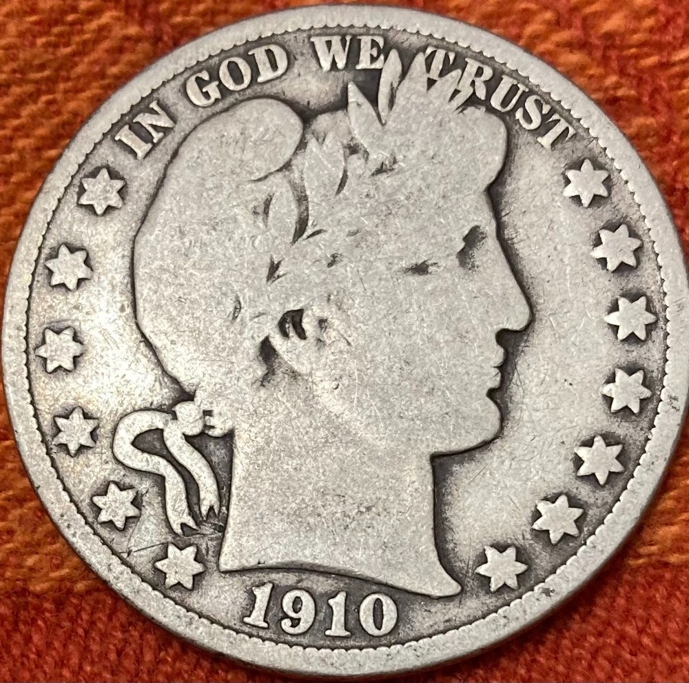 1910 Barber Half Dollar VG