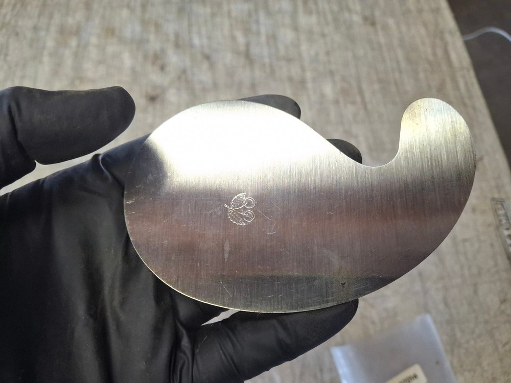 (3) Two Cherries Kirschen Rectangular Gooseneck Hollow Round Cabinet Scraper