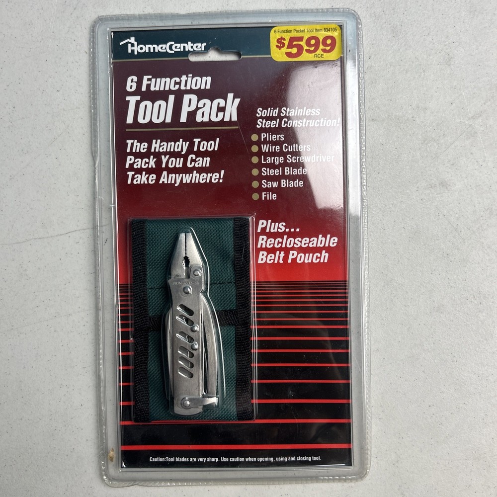 HomeCenter MULTI-TOOL 6 Function Pliers Wire Cutters Saw Screwdriver File Blade