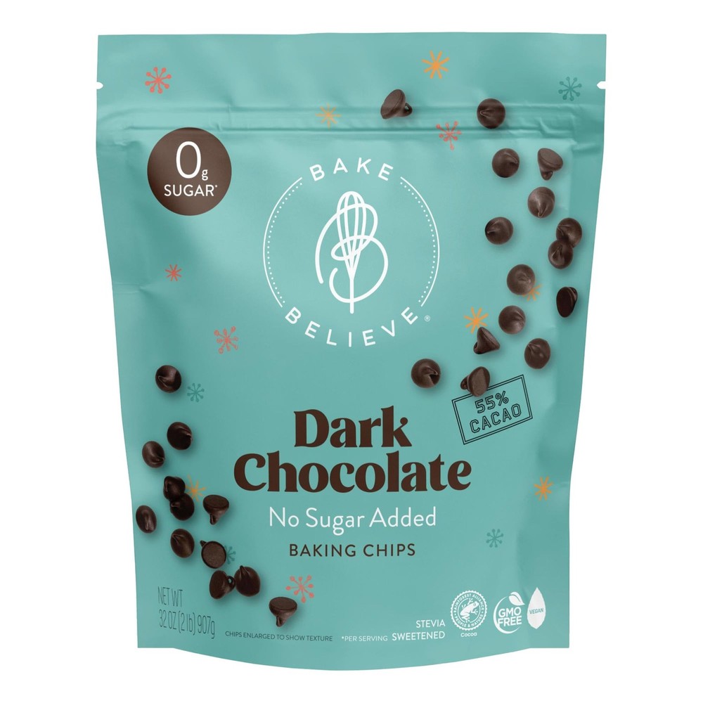 Bake Believe Dark Chocolate Chips, 32 oz