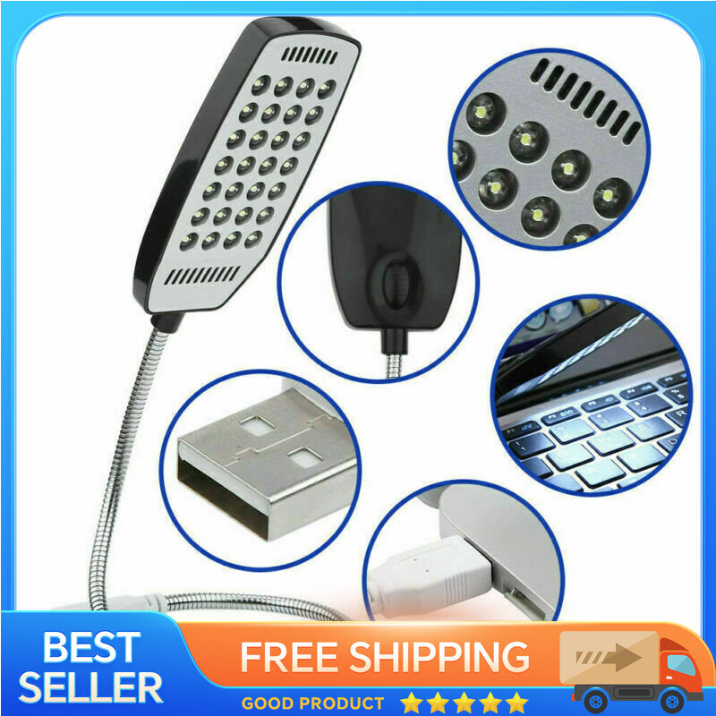 Bright Flexible Mini 28 LED USB Light Computer Lamp Laptop PC Desk Reading US
