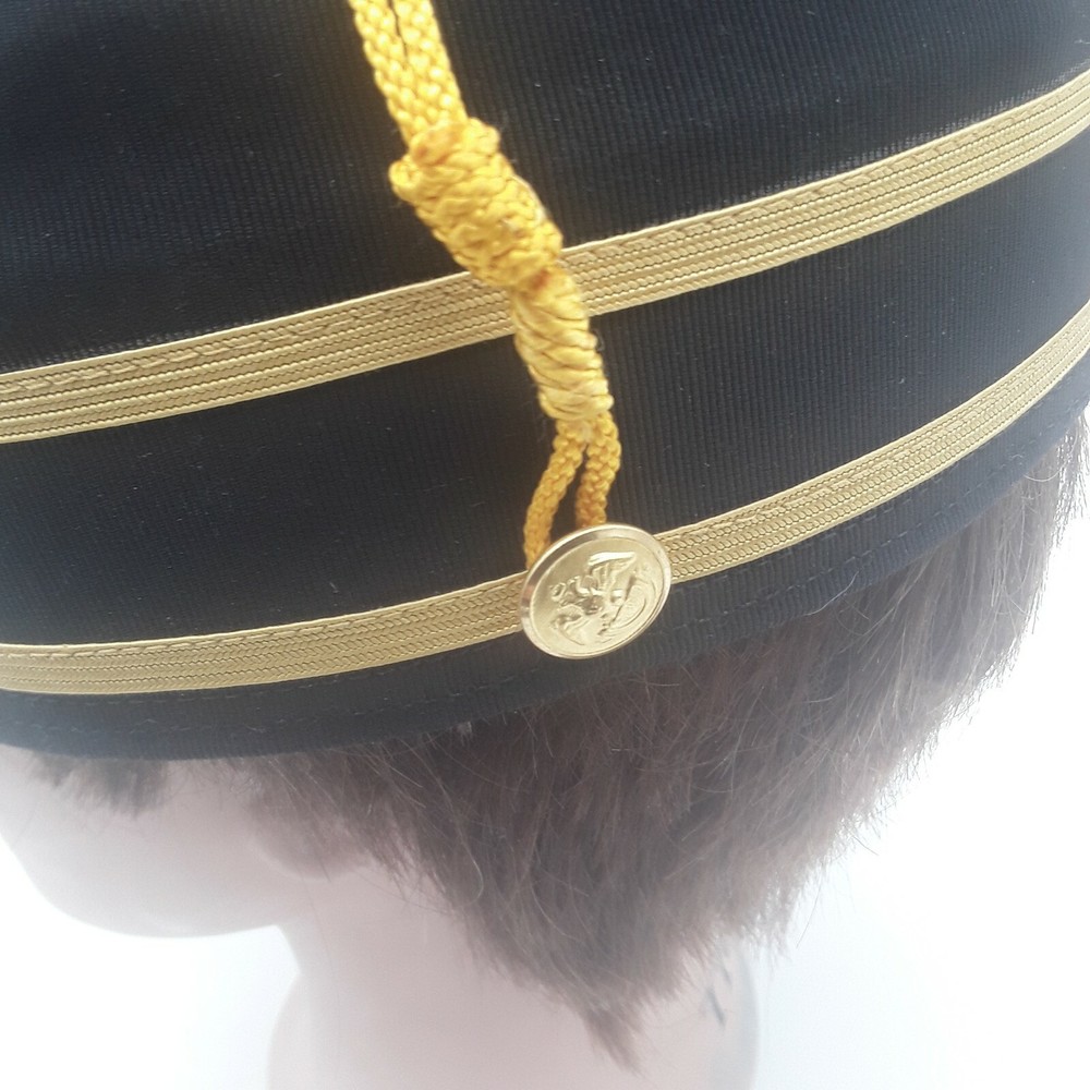 Masonic 32nd Degree Double Bullion Eagle Scottish Rite Cap Hat Size 7 1/4